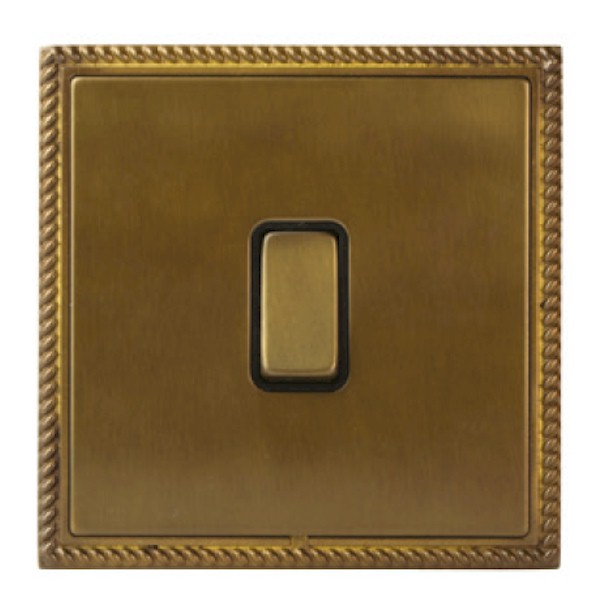 Linea-Georgian CFX Connaught Bronze Frame/Connaught Bronze Front 1 gang 10AX Intermediate Rocker Connaught Bronze/Black