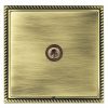 Linea-Georgian CFX Antique Brass Frame/Antique Brass Front 1 gang 20AX Intermediate Toggle Antique Brass