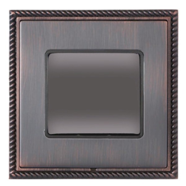 Linea-Georgian CFX Etrium Bronze Frame/Etrium Bronze Front Wide Rocker 1 gang 10AX Intermediate Etrium Bronze/Black