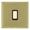 Linea-Perlina CFX Polished Brass Frame/Satin Brass Front 1x250W/210VA Resistive/Inductive Trailing Edge Touch Master Multi-Way Dimmer Polished Brass/Black