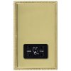 Linea-Perlina CFX Polished Brass Frame/Polished Brass Front Shaver Dual Voltage Unswitched Socket (Vertically Mounted) Black