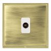 Linea-Perlina CFX Polished Brass Frame/Antique Brass Front 1 gang Isolated TV 1in/1out White
