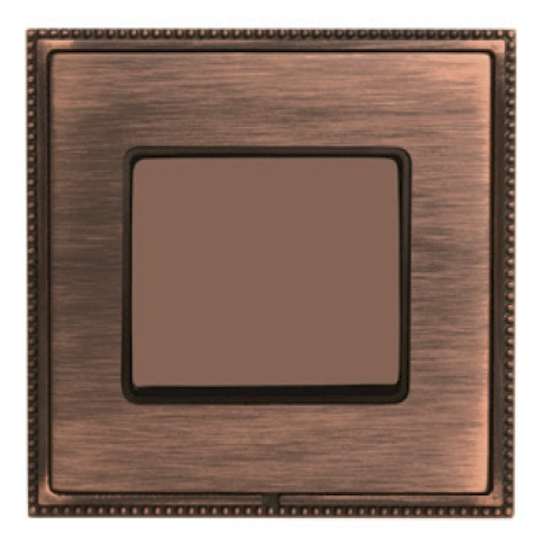 Linea-Perlina CFX Copper Bronze Frame/Copper Bronze Front Wide Rocker 1 gang 10AX 2 Way Copper Bronze/Black