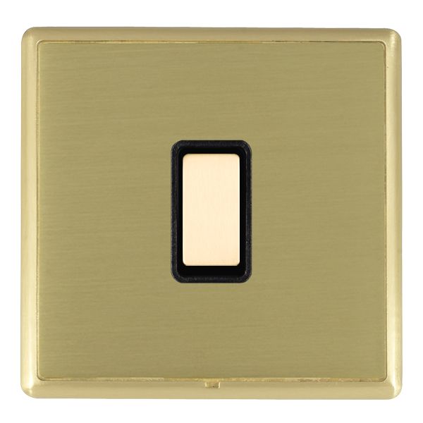Linea-Rondo CFX Satin Brass Frame/Satin Brass Front 1x250W/210VA Resistive/Inductive Trailing Edge Touch Master Multi-Way Dimmer Satin Brass/Black