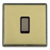 Linea-Rondo CFX Black Nickel Frame/Polished Brass Front 1 gang Multi-Way Touch Slave Controller Black Nickel/Black
