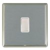 Linea-Rondo CFX Satin Nickel Frame/Satin Steel Front 1 gang Multi-Way Touch Slave Controller Satin Steel/White