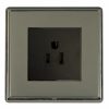 Linea-Rondo CFX Black Nickel Frame/Black Nickel Front 1 gang 15A 110V AC American Unswitched Socket Black