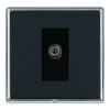 Linea-Rondo CFX Bright Chrome Frame/Piano Black Front 1 gang Non-Isolated Digital Satellite (DAB Compatible) Black