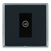 Linea-Rondo CFX Bright Chrome Frame/Piano Black Front 1 gang Non-Isolated TV (Female) (DAB Compatible) Black