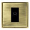 Linea-Rondo CFX Antique Brass Frame/Antique Brass Front 1 gang Non-Isolated TV (Male) (DAB Compatible) Black