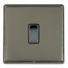 Linea-Rondo CFX Black Nickel Frame/Black Nickel Front 1 gang 20AX Intermediate Rocker Black Nickel/Black