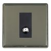 Linea-Rondo CFX Black Nickel Frame/Black Nickel Front 1 gang Isolated Satellite Black