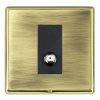 Linea-Rondo CFX Polished Brass Frame/Antique Brass Front 1 gang Isolated Satellite Black