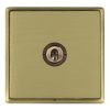 Linea-Rondo CFX Antique Brass Frame/Satin Brass Front 1 gang 20AX Intermediate Toggle Antique Brass
