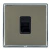 Linea-Rondo CFX Bright Chrome Frame/Black Nickel Front 1 gang Telephone Slave Black