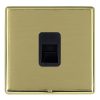Linea-Rondo CFX Polished Brass Frame/Satin Brass Front 1 gang Telephone Slave Black