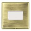 Linea-Rondo CFX Polished Brass Frame/Antique Brass Front 1 gang 10A Triple Pole Rocker White/White