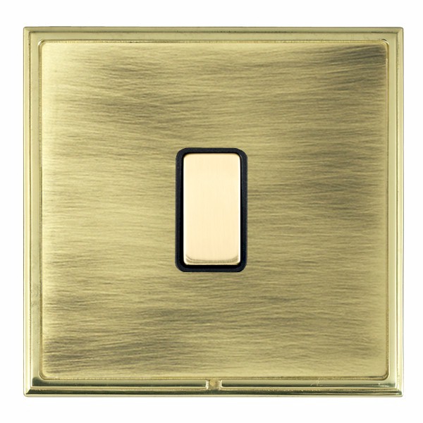 Linea-Scala CFX Polished Brass Frame/Antique Brass Front 1x250W/210VA Resistive/Inductive Trailing Edge Touch Master Multi-Way Dimmer Polished Brass/Black