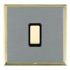 Linea-Scala CFX Polished Brass Frame/Satin Steel Front 1 gang Multi-Way Touch Slave Controller Polished Brass/Black