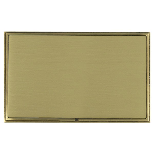 Linea-Scala CFX Antique Brass Frame/Satin Brass Front Double Blank Plate