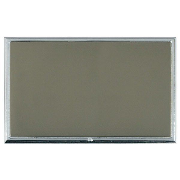 Linea-Scala CFX Bright Chrome Frame/Black Nickel Front Double Blank Plate