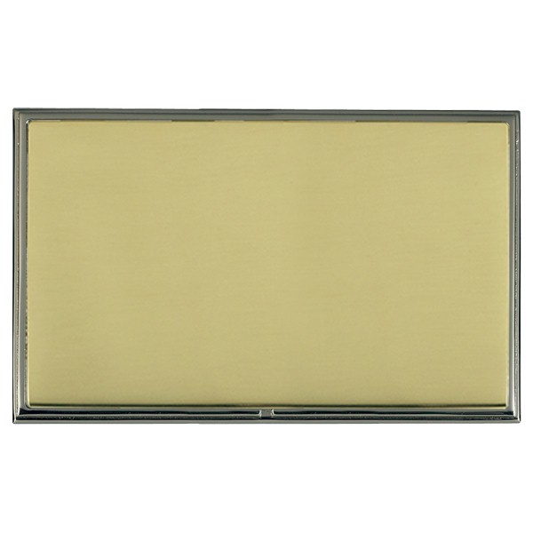 Linea-Scala CFX Black Nickel Frame/Polished Brass Front Double Blank Plate