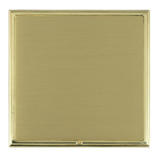 Linea-Scala CFX Polished Brass Frame/Satin Brass Front Single Blank Plate