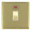 Linea-Scala CFX Satin Brass Frame/Satin Brass Front 1 gang 20AX Double Pole Rocker and Neon Satin Brass/White