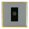 Linea-Scala CFX Satin Brass Frame/Satin Steel Front 1 gang Non-Isolated TV (Female) (DAB Compatible) Black