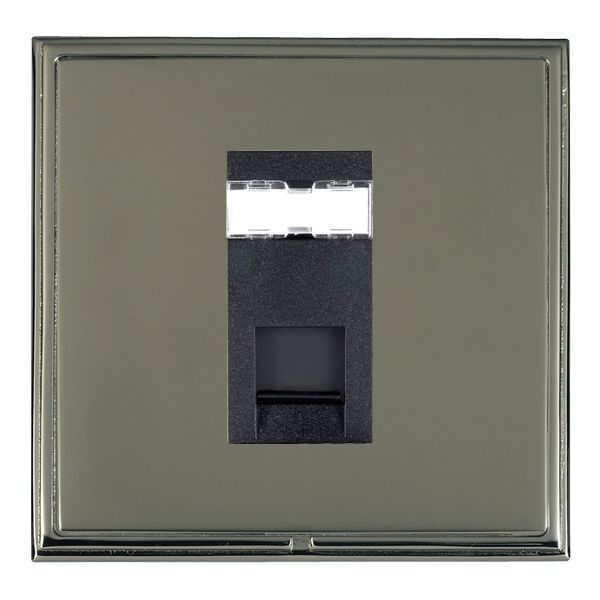 Linea-Scala CFX Black Nickel Frame/Black Nickel Front 1 gang RJ12 Outlet – Unshielded Black