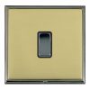 Linea-Scala CFX Black Nickel Frame/Polished Brass Front 1 gang 20AX Intermediate Rocker Black Nickel/Black