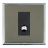 Linea-Scala CFX Bright Chrome Frame/Black Nickel Front 1 gang Isolated Satellite Black
