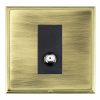 Linea-Scala CFX Polished Brass Frame/Antique Brass Front 1 gang Isolated Satellite Black