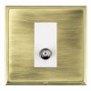 Linea-Scala CFX Polished Brass Frame/Antique Brass Front 1 gang Isolated Satellite White