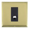 Linea-Scala CFX Polished Brass Frame/Polished Brass Front 1 gang Isolated Satellite Black
