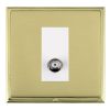 Linea-Scala CFX Polished Brass Frame/Polished Brass Front 1 gang Isolated Satellite White