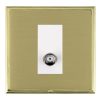 Linea-Scala CFX Polished Brass Frame/Satin Brass Front 1 gang Non-Isolated Satellite White