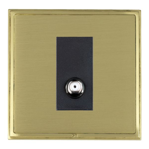 Linea-Scala CFX Satin Brass Frame/Satin Brass Front 1 gang Non-Isolated Satellite Black
