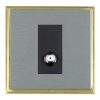 Linea-Scala CFX Satin Brass Frame/Satin Steel Front 1 gang Non-Isolated Satellite Black