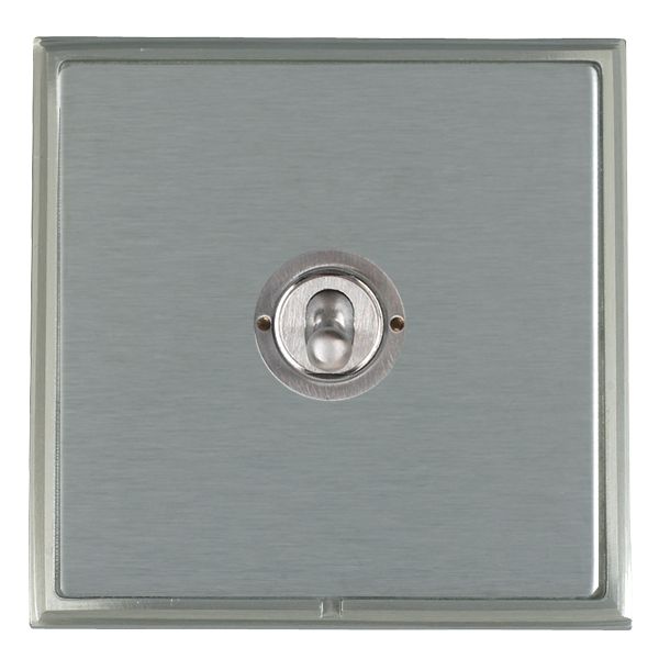 Linea-Scala CFX Satin Nickel Frame/Satin Steel Front 1 gang 20AX 2 Way Toggle Satin Chrome