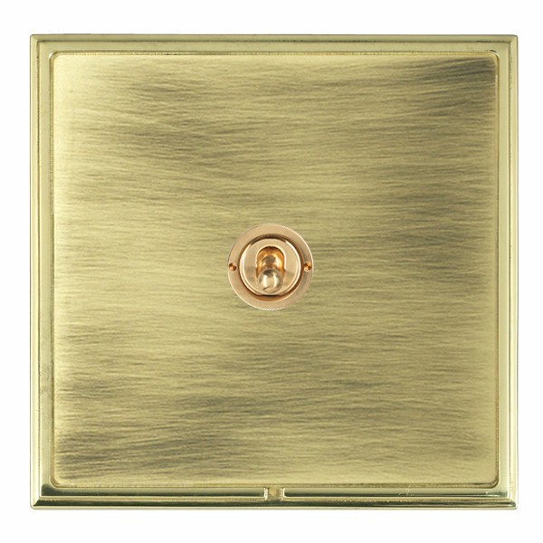 Linea-Scala CFX Polished Brass Frame/Antique Brass Front 1 gang 20AX Intermediate Toggle Polished Brass