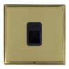 Linea-Scala CFX Antique Brass Frame/Satin Brass Front 1 gang Telephone Master Black