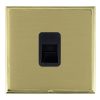 Linea-Scala CFX Polished Brass Frame/Satin Brass Front 1 gang Telephone Master Black