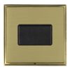 Linea-Scala CFX Antique Brass Frame/Satin Brass Front 1 gang 10A Triple Pole Rocker Black/Black
