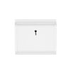 EuroFix 50X50mm Module 10A(6AX) Card Switch On/Off with Blue LED Locator White/White