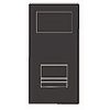 EuroFix 25x50mm Module RJ45 CAT 6 Outlet - Unshielded Black