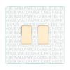Perception CFX Clear 2 gang Multi-Way Touch Slave Controller Satin Brass/White