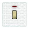 Perception CFX Clear 1 gang 20AX Double Pole Rocker and Neon Polished Brass/White