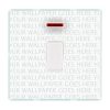 Perception CFX Clear 1 gang 20AX Double Pole Rocker and Neon White/White