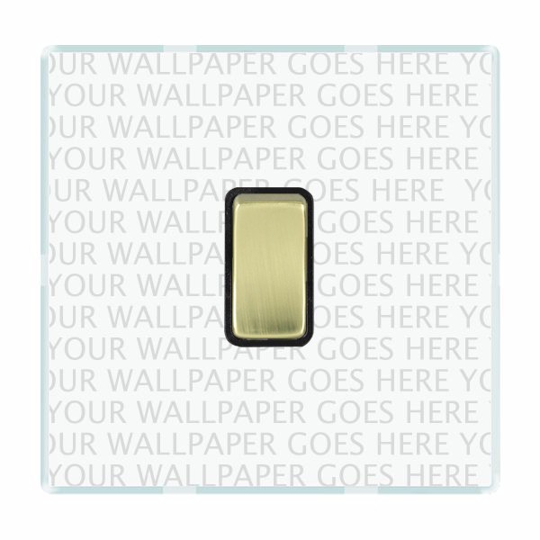 Perception CFX Clear 1 gang 20AX Intermediate Rocker Polished Brass/Black